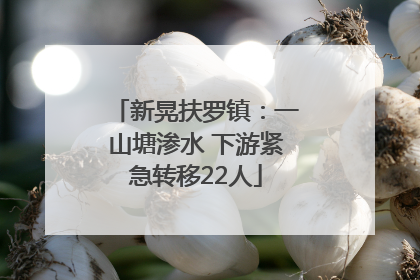 新晃扶罗镇：一山塘渗水 下游紧急转移22人