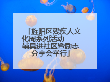 旌阳区残疾人文化周系列活动——辅具进社区暨励志分享会举行