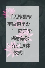 无棣县棣丰街道举办“一路芳华 感谢有你”荣誉退休仪式
