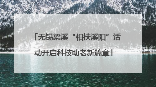 无锡梁溪“相扶溪阳”活动开启科技助老新篇章
