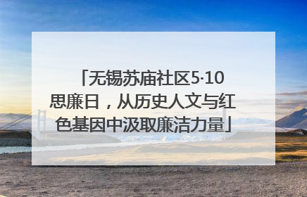 无锡苏庙社区5·10思廉日，从历史人文与红色基因中汲取廉洁力量