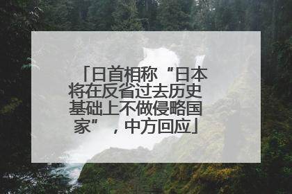 日首相称“日本将在反省过去历史基础上不做侵略国家”，中方回应