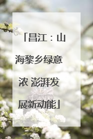 昌江：山海黎乡绿意浓 澎湃发展新动能