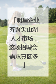 明星企业齐聚尖山湖人才市场，这场招聘会需求真挺多