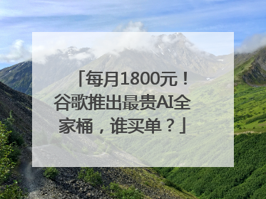 每月1800元！谷歌推出最贵AI全家桶，谁买单？