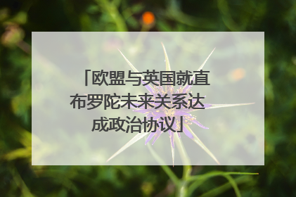 欧盟与英国就直布罗陀未来关系达成政治协议