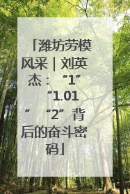 潍坊劳模风采｜刘英杰：“1”“1.01”“2”背后的奋斗密码