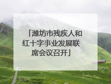 潍坊市残疾人和红十字事业发展联席会议召开