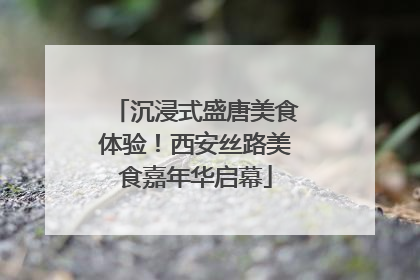 沉浸式盛唐美食体验！西安丝路美食嘉年华启幕