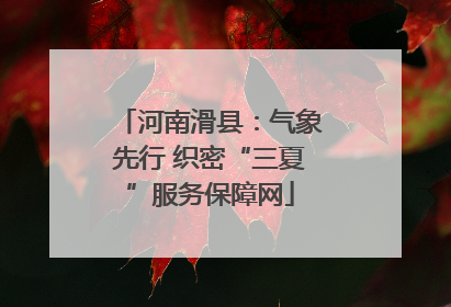 河南滑县：气象先行 织密“三夏”服务保障网