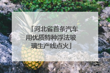 河北省首条汽车用优质特种浮法玻璃生产线点火