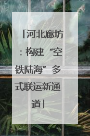 河北廊坊：构建“空铁陆海”多式联运新通道