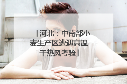 河北：中南部小麦生产区遭遇高温干热风考验