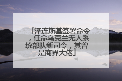 泽连斯基签署命令，任命乌克兰无人系统部队新司令，其曾是商界大佬
