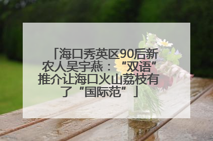 海口秀英区90后新农人吴宇燕：“双语”推介让海口火山荔枝有了“国际范”