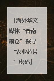 海外华文媒体“晋南粮仓”探寻“农业芯片”密码