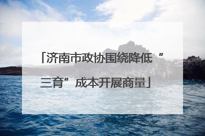 济南市政协围绕降低“三育”成本开展商量