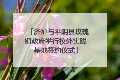 济护与平阴县玫瑰镇政府举行校外实践基地签约仪式