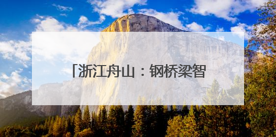 浙江舟山：钢桥梁智造加速甬舟铁路建设