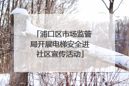 浦口区市场监管局开展电梯安全进社区宣传活动