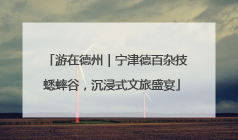 游在德州｜宁津德百杂技蟋蟀谷，沉浸式文旅盛宴