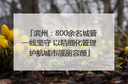 滨州：800余名城管一线坚守 以精细化管理护航城市靓丽容颜