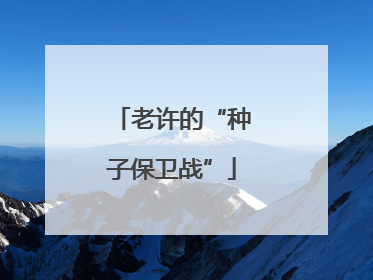 老许的“种子保卫战”