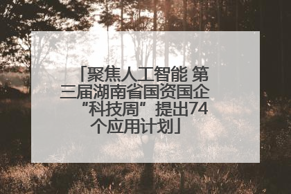 聚焦人工智能 第三届湖南省国资国企“科技周”提出74个应用计划