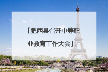 肥西县召开中等职业教育工作大会
