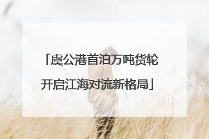 虞公港首泊万吨货轮 开启江海对流新格局