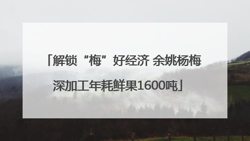 解锁“梅”好经济 余姚杨梅深加工年耗鲜果1600吨