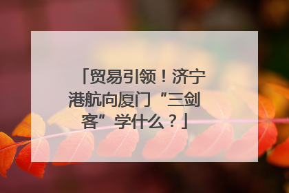 贸易引领！济宁港航向厦门“三剑客”学什么？
