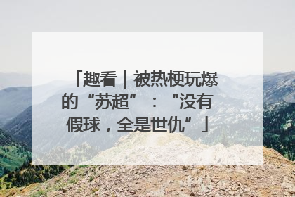 趣看｜被热梗玩爆的“苏超”：“没有假球，全是世仇”