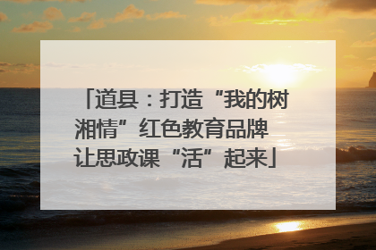 道县：打造“我的树湘情”红色教育品牌 让思政课“活”起来