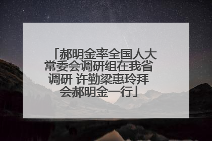 郝明金率全国人大常委会调研组在我省调研 许勤梁惠玲拜会郝明金一行