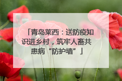 青岛莱西：送防疫知识进乡村，筑牢人畜共患病“防护墙”