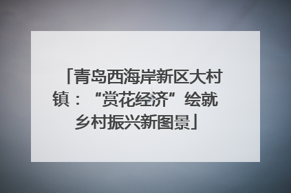 青岛西海岸新区大村镇：“赏花经济”绘就乡村振兴新图景
