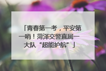 青春第一考，平安第一哨！菏泽交警直属一大队“超能护航”