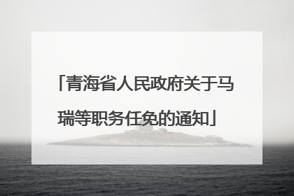 青海省人民政府关于马瑞等职务任免的通知
