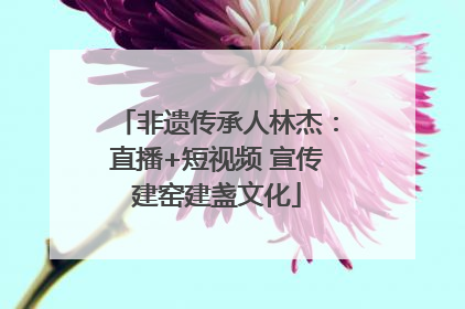 非遗传承人林杰：直播+短视频 宣传建窑建盏文化