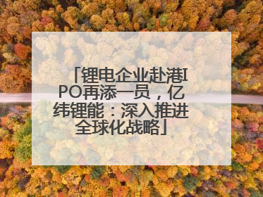 锂电企业赴港IPO再添一员，亿纬锂能：深入推进全球化战略