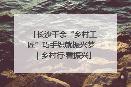 长沙千余“乡村工匠”巧手织就振兴梦｜乡村行·看振兴
