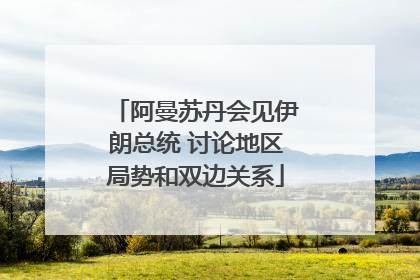 阿曼苏丹会见伊朗总统 讨论地区局势和双边关系