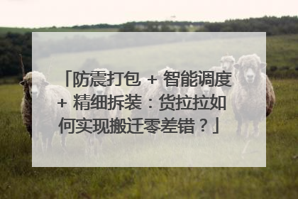 防震打包 + 智能调度 + 精细拆装：货拉拉如何实现搬迁零差错？
