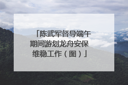 陈武军督导端午期间游划龙舟安保维稳工作（图）
