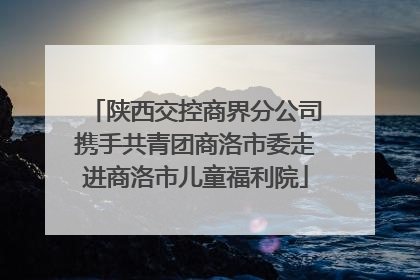 陕西交控商界分公司携手共青团商洛市委走进商洛市儿童福利院