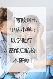 零陵区七里店小学：以学促行 蓄能启航校本研修