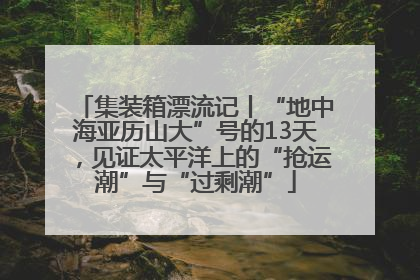 集装箱漂流记丨“地中海亚历山大”号的13天，见证太平洋上的“抢运潮”与“过剩潮”
