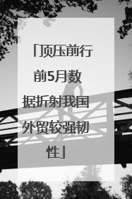顶压前行 前5月数据折射我国外贸较强韧性