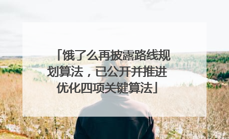 饿了么再披露路线规划算法，已公开并推进优化四项关键算法